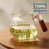 Tetera de Vidrio con Filtro en Forma de Media Luna, Divisor de Té Integrado Engrosado, Taza de Servicio de Gama Alta, Tetera Resistente al Calor para Té Verde