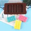 Molde de Silicone para Chocolate DIY Quadrado Padrão Geométrico Chocolate Poroso Assar Molde de Silicone