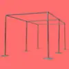 Nuevo Marco Cuadrado Retráctil Simple para Cenador Blanco Decoración de Sala de Duelo Soporte Tela Cortina Decoración Accesorios de Fondo para Bodas
