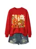 Estación Independiente de Deseos de Amazon Moda Casual Temperamento Dama Vibras de Otoño Estilo Pétalos Otoño/Invierno Sudadera Comercio Exterior