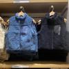 477578 outono e inverno nova roupa infantil meninos e meninas colete com zíper imitação de veludo de cordeiro colete de lã quente para usar por cima