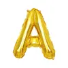 Globos de Letras Doradas Imitación A-Z de 16 Pulgadas para Cumpleaños, Decoración de Boda, Arreglo, Globos de Película de Aluminio