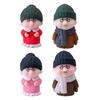 Micropaisaje creativo suéter de invierno figura abuelo y abuela muñeca accesorios de decoración escritorio horneado pequeños adornos