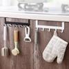 Gancho trasero para puerta de armario, sin perforaciones, para cocina, dormitorio, cama, armario, 5 ganchos
