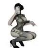 Lencería Sexy Talla Grande Shuang'er, Entrepierna Abierta, Sin Quitarse, Hueco, Tentación Apasionada, Body sin Mangas