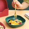 Plato Hondo para Escupir Huesos Hogar Creativo Plato para Huesos Plato de Plástico para Fruta de Melón Plato para Basura de Mesa Plato Plato Pequeño