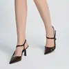 Zapatos de Tacón Alto Puntiagudos de Verano de Nuevo Estilo Transfronterizos, Tacones de Aguja de Moda Francesa, Sandalias de Espalda Descubierta para Mujer, Zapatos Versátiles y Elegantes de Punta Cerrada