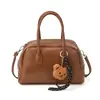 Bolsa de Bowling Retrô Estilo Coreano para Mulheres Outono e Inverno 2025 Nova Moda Bolsa de Ombro de Alto Padrão Bolsa Carteiro Versátil Bolsa Transversal