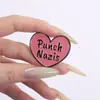 Nova Broche Simples Estilo Ins Desenho Animado Coração Rosa Formato Acessórios Bolsa de Estudante Roupas Distintivo Versátil