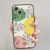 Para iPhone15 Línea de Comercio Exterior Flor Patrón de Flor Artística Funda de Teléfono