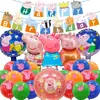 Nueva Peppa Pig George Cerdo papá cerdo mamá caricatura bandera traje de látex lugar de fiesta de cumpleaños infantil diseño
