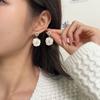 Aretes de Camelia con Perla y Aguja de Plata S925 de Qingdao para Mujer Coreanos Dongdaemun Súper de Hadas de Alta Gama