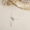 S925 Sterling Silver Bow Colar Luz de Luxo High-end Moda Moda Feminina Linha Suave Prata Cobra Osso Cadeia