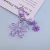 Chaveiro Redondo com Contas de Flor Margarida de Cinco Pétalas DIY Pingente de Contas Feito à Mão Decoração de Boneca Materiais Acessórios Atacado