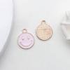 1 Gota rosa aceite DIY accesorios de joyería hechos a mano aleación colgante pequeño aretes aretes colgante de collar material