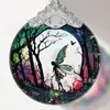 Enfeites de Natal em Vitral Transfronteiriços Enfeites Pendentes Decorações de Árvore de Natal Presentes para Amigos e Irmãs