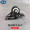 Roda giratória com freio universal especial para prateleira de perfil de aço base de aço carbono silenciosa roda de carrinho com capacidade de carga