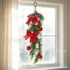 Vime artificial de pinha para pendurar na parede plantas verdes artificiais decoração de casa atmosfera de Natal decoração de parede