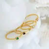Tendencia de Moda en Metal Europeo y Americano Joyería Simple Anillo Redondo con Diamantes para Hombres y Mujeres Anillos de Pareja Acero de Titanio Que No Se Desvanecen