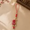 Encanto de Bolsa de Conejo Corredor de Brocado de Canción Linda, Nuevo Colgante de Conejo Estilo Chino, Cordón para Teléfono Móvil, Producto Terminado para Tiendas Culturales y Creativas Chinas