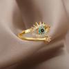 Anillo de Gafas Sencillo de Nicho de Lujo Ligero Transfronterizo Ojo del Diablo que No se Desvanece para Mujer Estilo Caliente de Amazon Joyería de Mano de Alta Gama
