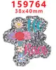 Acessórios de Acrílico Desenho Animado com Glitter Transfronteiriço Acessórios para Joias DIY de Resina Patch Grampo de Cabelo Grampo de Cabelo Gt-Y-78200