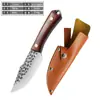 Faca Forjada, Faca Multiuso, Faca para Carne com Pegador Manual, Faca para Matar Peixe, Faca de Exterior, Faca para Carne com Cabo de Madeira, Faca Reta Pequena Espessada