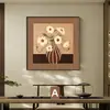 Pintura decorativa floral vintage francesa para restaurante, arte de pared personalizado de nicho, pintura colgante minimalista italiana, pintura de exhibición para proyectos de hotel