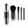 Conjunto Mini de Viagem 4 em 1 Personalizado com Pincéis de Maquiagem Blush Retrátil Pincel para Pó de Fixação Ferramenta de Beleza