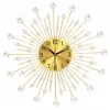 Reloj de pared de lujo ligero estilo europeo para sala de estar, de alta gama, moderno, creativo, decoración del hogar, reloj de pared sin taladro DIY