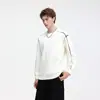 Moletom Masculino Gola Careca Solto Manga Longa Estilo Old Money, Camiseta Básica Casual com Forro de Fleece, Jaqueta de Primavera e Outono