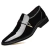 Zapatos de Charol para Hombre de Talla Grande Transfronterizos, Vestimenta Formal de Negocios a la Moda, Zapatos para Hombre Slip-On de Punta Británica Estilo Coreano, Zapatos Individuales
