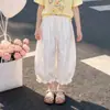 Conjunto Dulce de Verano para Niñas Nuevo Elegante Moda Casual Floral Manga Corta Pantalones Holgado Delgado Dos Piezas Conjunto Moderno