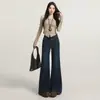 Laranja Infantil # Novidades de Primavera: Calça Jeans Feminina de Cintura Alta, Slim Fit, Levemente Flare Que Não Gruda nas Pernas, Valoriza o Corpo e Versátil, Calça Casual Comprida.