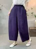 Pantalones Cortos Casuales de Rayón de Verano para Mujer, Cintura Elástica, Holgados, para Mujeres de Mediana Edad y Mayores, Cubren Imperfecciones, Adelgazantes, Pantalones Harem Talla Grande para Mujer