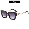 Nuevas Gafas de Sol Cuadradas de Moda para Mujer para Exteriores Gafas de Sol con Varillas en Forma de Serpiente Europeas y Americanas Transfronterizas Gafas de Sol Personalizadas