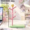Figura de Desenho Animado Suporte de Fone de Ouvido em Forma de Árvore Porta-Canetas Fofo Armazenamento Duas em Uma Rack de Suspensão para Armazenamento de Mesa Prateleira Ornamento