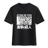 Camiseta de manga corta con animación de "El ataque de un gigante" que rodea a una pareja de estudiantes, un soldado de segunda dimensión, una camiseta de manga corta de algodón Allen larga.