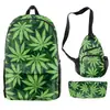 Estojo Lápis Mochila Desenho Direto da Fábrica Grande Capacidade Mochila Casual para Alunos do Ensino Fundamental e Médio Conjunto de Três Peças em Estoque