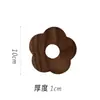 Posavasos Transfronterizos en Color Nogal Negro Norteamericano, Posavasos para Ollas de Restaurante, Posavasos Redondos Aislantes de Calor para Tazas de Café y Té, Posavasos Redondos en Forma de Galleta