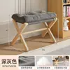 Reposapiés Taburete de Sofá, Taburete Plegable de Madera Maciza para Cambiar Zapatos, Reposapiés Debajo del Escritorio, Reposapiés de Oficina, Almohadilla Reposapiés