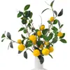 Amazon Transfronterizo 53cm Ramas de Limón Simuladas Fruta de Limón Naranja de Pie Ramas Largas y Hojas Decoración de Jarrón para Sala de Estar del Hogar
