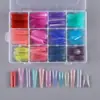 Transfronterizo nuevo multimodelo con línea auxiliar Color macarrón Cristal transparente Papel de extensión Portasoporte sin papel Extensión Uña Película para uñas