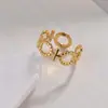 Anillos de Pareja Nuevos para Amazon Transfronterizos con Aperturas Ajustables, Anillos Prensados al Aceite, Electrochapado al Vacío Que No Se Desvanecerá