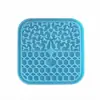 Tapete de Silicone Azul Claro para Cães Lamber com 48 Ventosas, Tapete Alimentador Lento de Textura Dupla para Alívio da Ansiedade, Tapete de Lamber para Animais de Estimação para Cães e Gatos