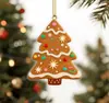 Adornos de Árbol de Jengibre Acrílicos de Venta Caliente Transfronterizos, Decoraciones Navideñas, Decoraciones para Árbol de Navidad Familiar, Colgantes para Interior de Coche