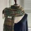 Chal Monocromático de Invierno de Felpa Liso Estilo Perezoso Color Sólido Mohair Grande de Lana Cálida Bufanda Estilo Estudiante Transfronterizo