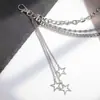 Estilo Oscuro Estrella de Cinco Puntas Decorativa Cadena de Cintura Punk Cadena para Pantalones Punk Dulce Fresco Combinación Perfecta Jeans Falda Corta Accesorios de Cadena Metálica