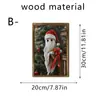 Marco de Fotos de Madera de 5 mm de Doble Capa Fantasma de Navidad Gorro de Navidad Día de la Madre Decoración de Habitación de Niña Se Puede Colgar en la Pared