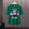 Nova camiseta de manga curta masculina verão coreano estilo moderno simples meia manga top Hong Kong estilo frouxo casual moda marca t-shirt
